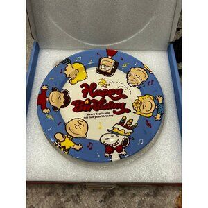 Peanuts Snoopy Happy Birthday ceramic plate